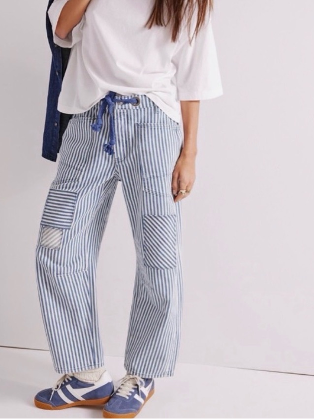 Free People We The Free Moxie Railroad Drawstring Stripe Pants